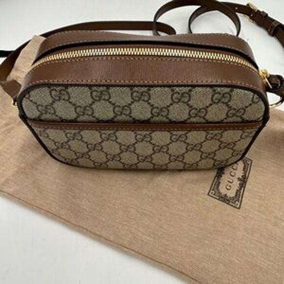 Women's Gucci Horsebit 1955 small shoulder bag GG Supreme made in Italy - Picture 4 of 16